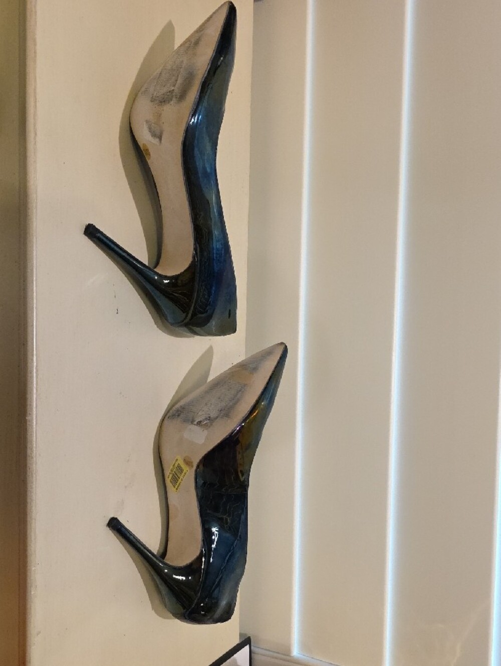 BCBG Iridescent Black and Blue Pointed-Toe Stiletto Pumps - Picture 5 of 5